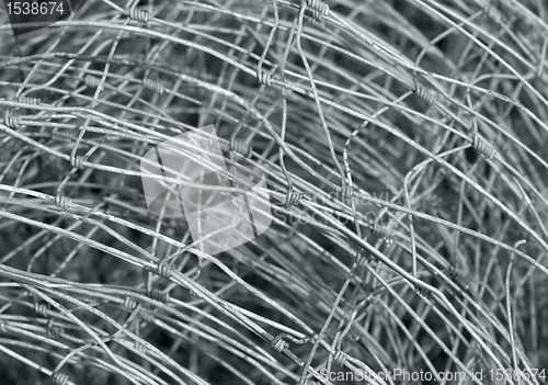 Image of mesh wire fence detail