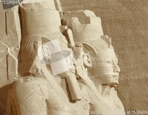 Image of figures at Abu Simbel temples