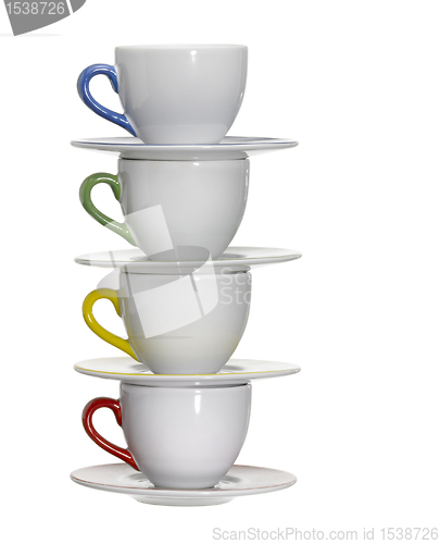 Image of stack of porcelain cups