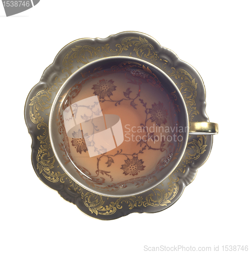 Image of filled nostalgic tea cup