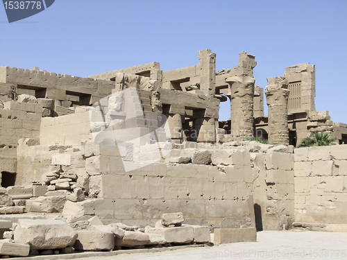 Image of sunny scenery around Precinct of Amun-Re