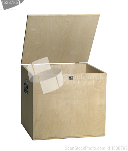 Image of open wooden box