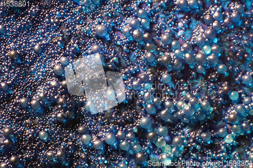 Image of blue globules closeup