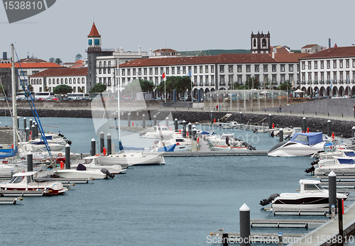 Image of harbor at Ponta Delgada