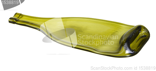 Image of flat green bottle