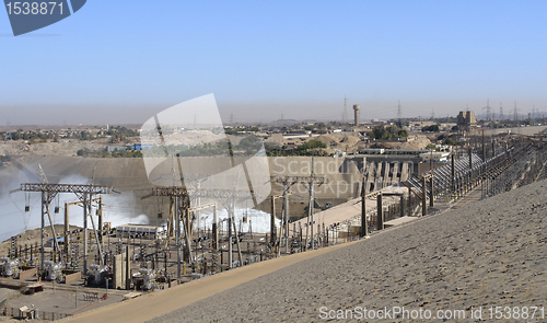 Image of Aswan Dam with hydropower in Egypt
