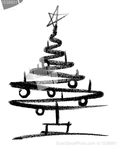 Image of christmas tree sketch