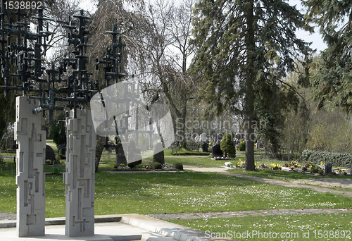 Image of graveyard at spring time