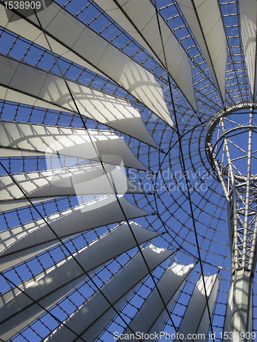 Image of roof detail and blue sky