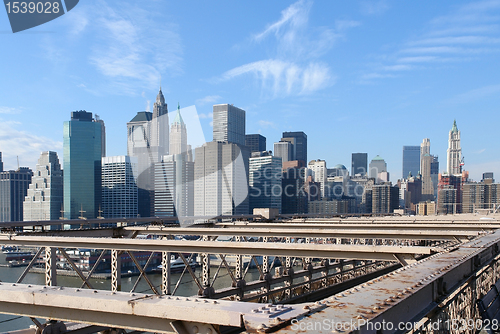 Image of New York skyline in sunny ambiance