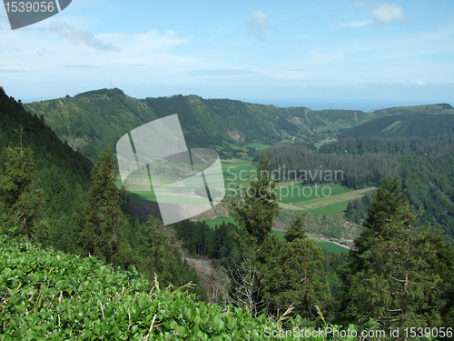 Image of panoramic scenery at the Azores