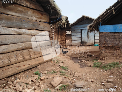 Image of small village on a island in the Lake Victoria