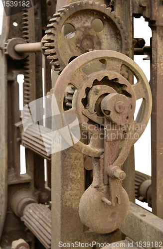 Image of rusty machine detail