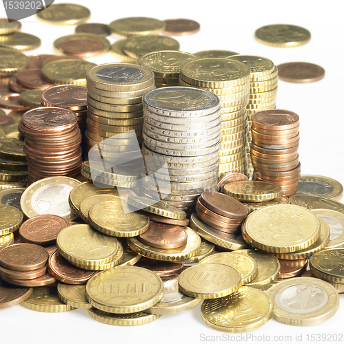 Image of stacked euro coins
