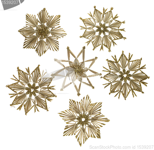 Image of decorative christmas straw stars