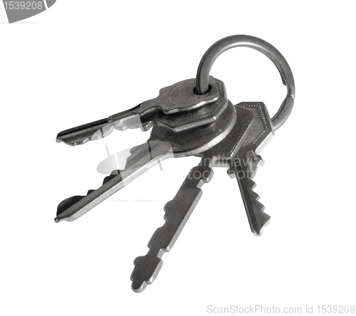 Image of isolated bunch of keys