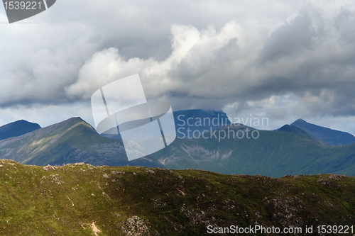 Image of Ben Nevis with dramatic clouds