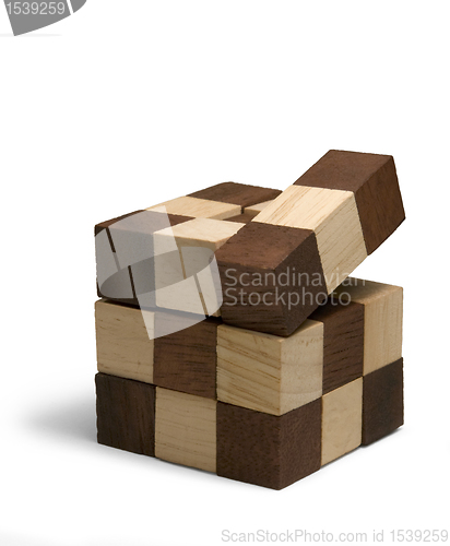 Image of wooden 3D puzzle