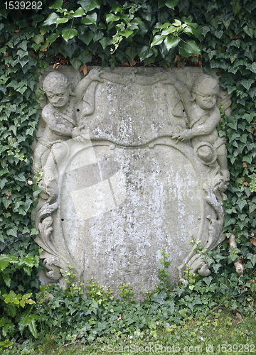 Image of decorative old memorial stone