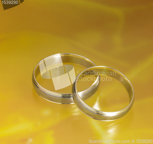 Image of golden wedding rings