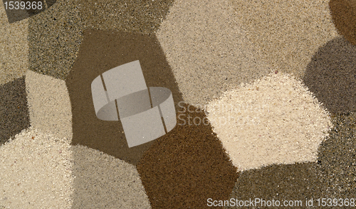 Image of flat parcelled sand pattern