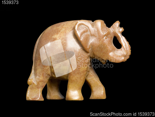 Image of soapstone elephant sideways