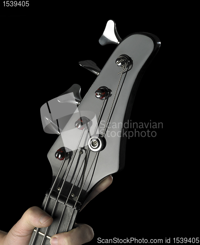 Image of bass guitar detail