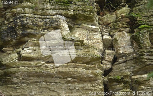 Image of mossy rock formation