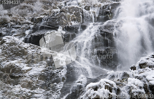 Image of Todtnau Waterfall at winter time