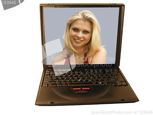 Image of Laptop with Girl