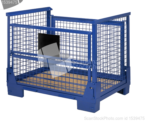 Image of blue lattice box