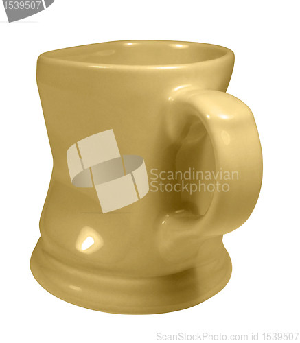 Image of dented yellow cup