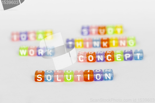 Image of Text Solution on colorful cubes