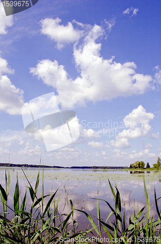 Image of View of lake and sky.