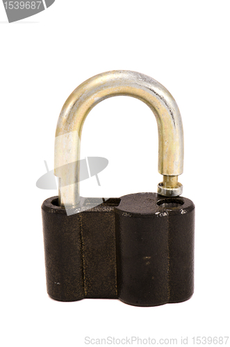 Image of Old metal lock isolated on white background 