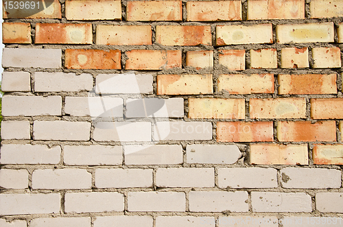 Image of Red and white brick wall.