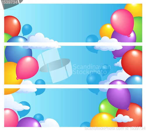Image of Banners with balloons 1