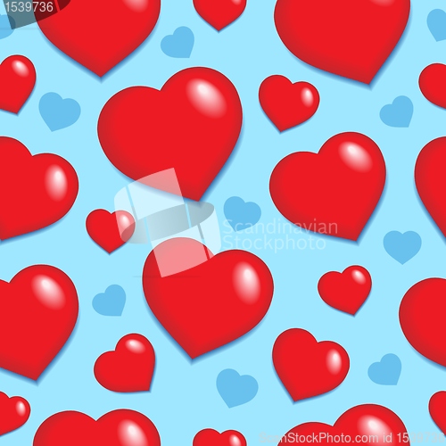 Image of Seamless background with hearts 1