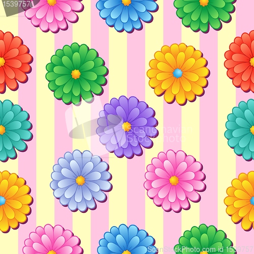 Image of Flowery seamless background 5