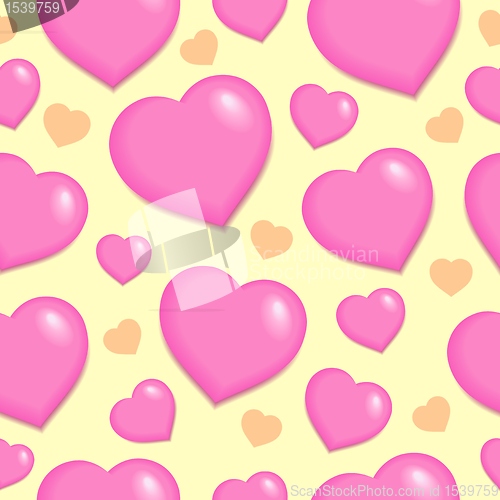 Image of Seamless background with hearts 2