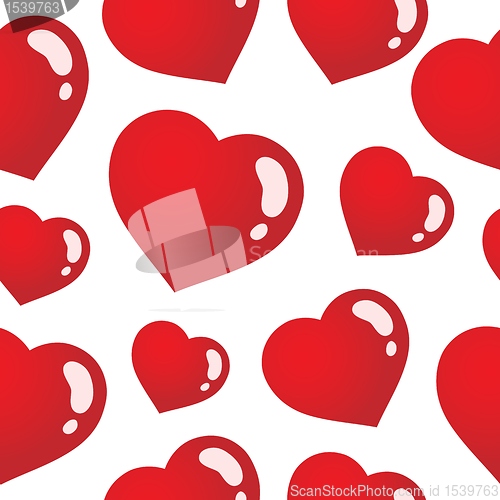 Image of Seamless background with hearts 3