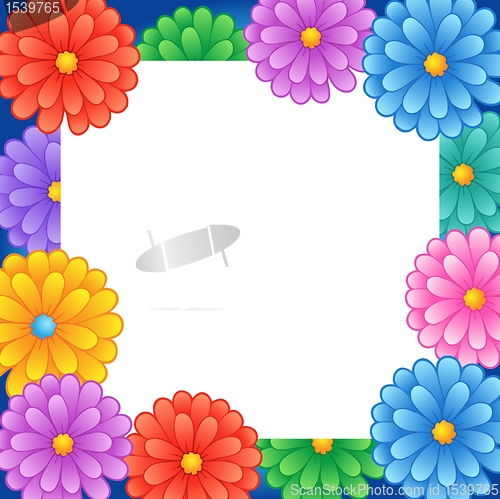 Image of Frame with flower theme 1