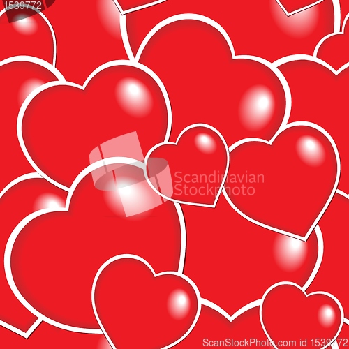 Image of Seamless background with hearts 6