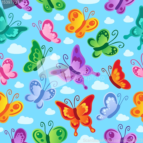 Image of Butterfly seamless background 2