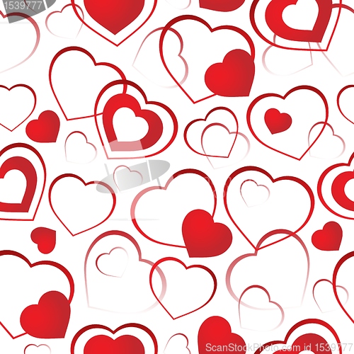 Image of Seamless background with hearts 4