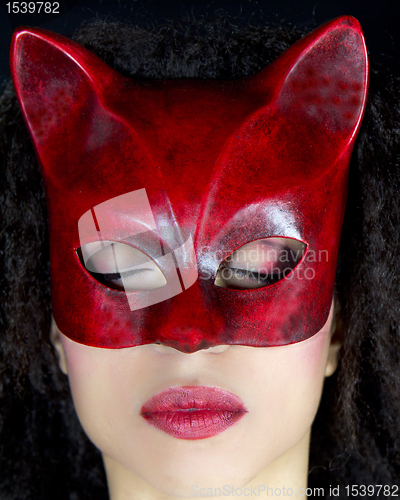 Image of Masked woman