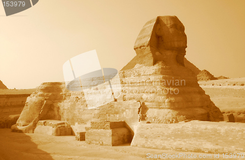 Image of Sphinx in sepia