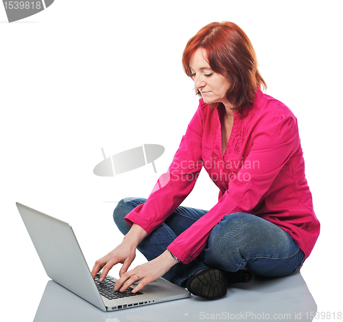 Image of woman use laptop