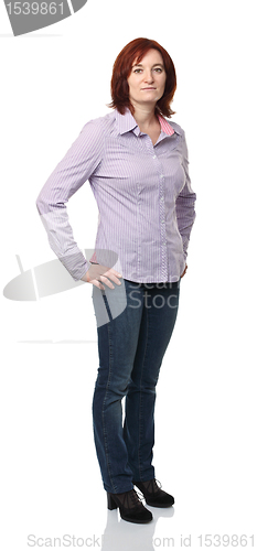 Image of woman on white