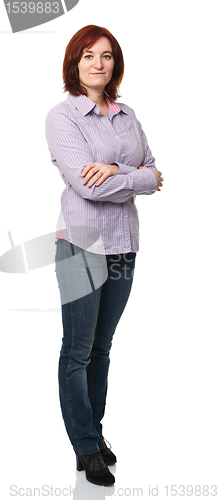 Image of woman on white